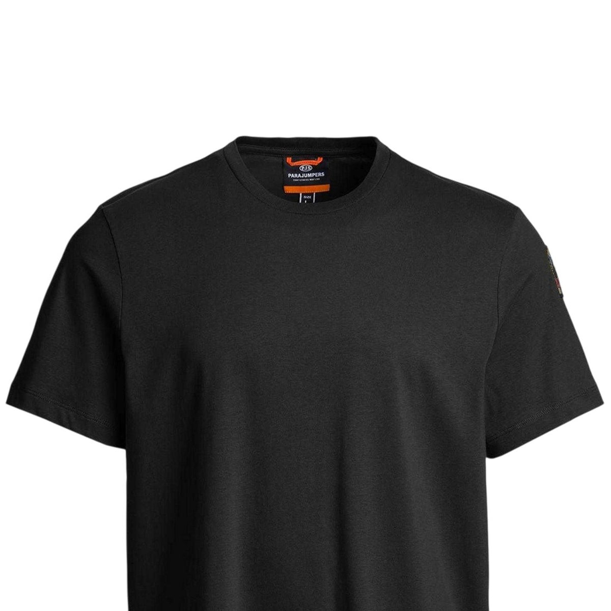 Black - Side - Parajumpers Mens Shispare Cotton T-Shirt