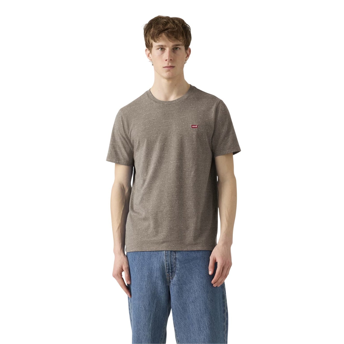 Brown - Pack Shot - Levis Mens Original Housemark T-Shirt