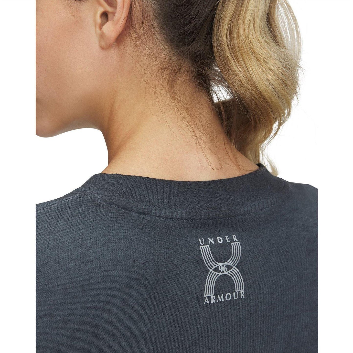 Black - Side - Under Armour Womens-Ladies Run 96 Relaxed Fit Running T-Shirt