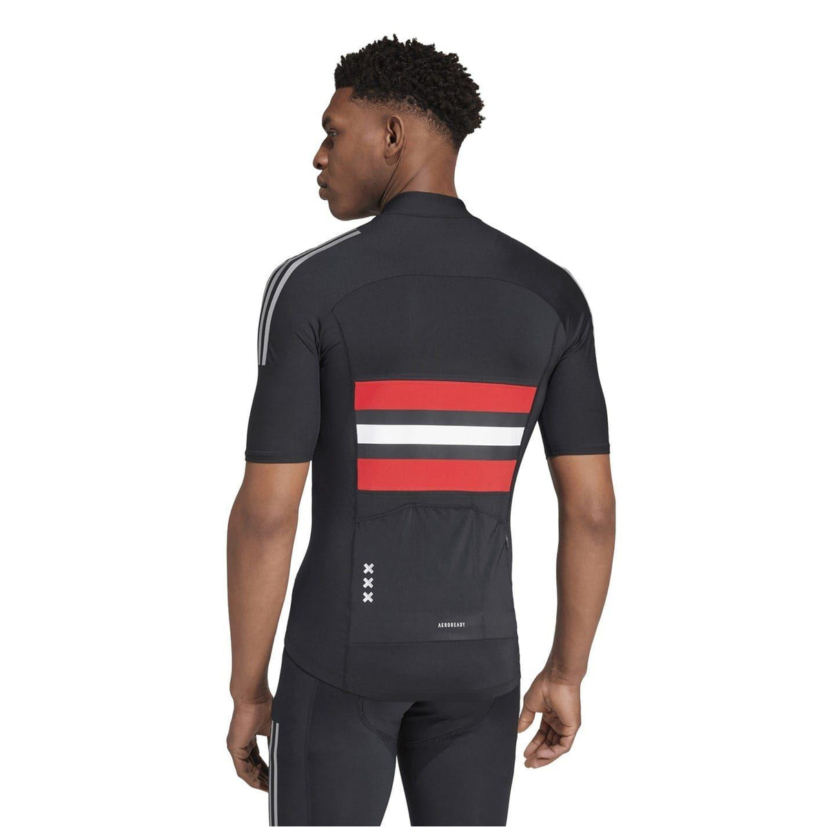 Black - Pack Shot - Adidas Mens Ajax Slim Cycling Jersey