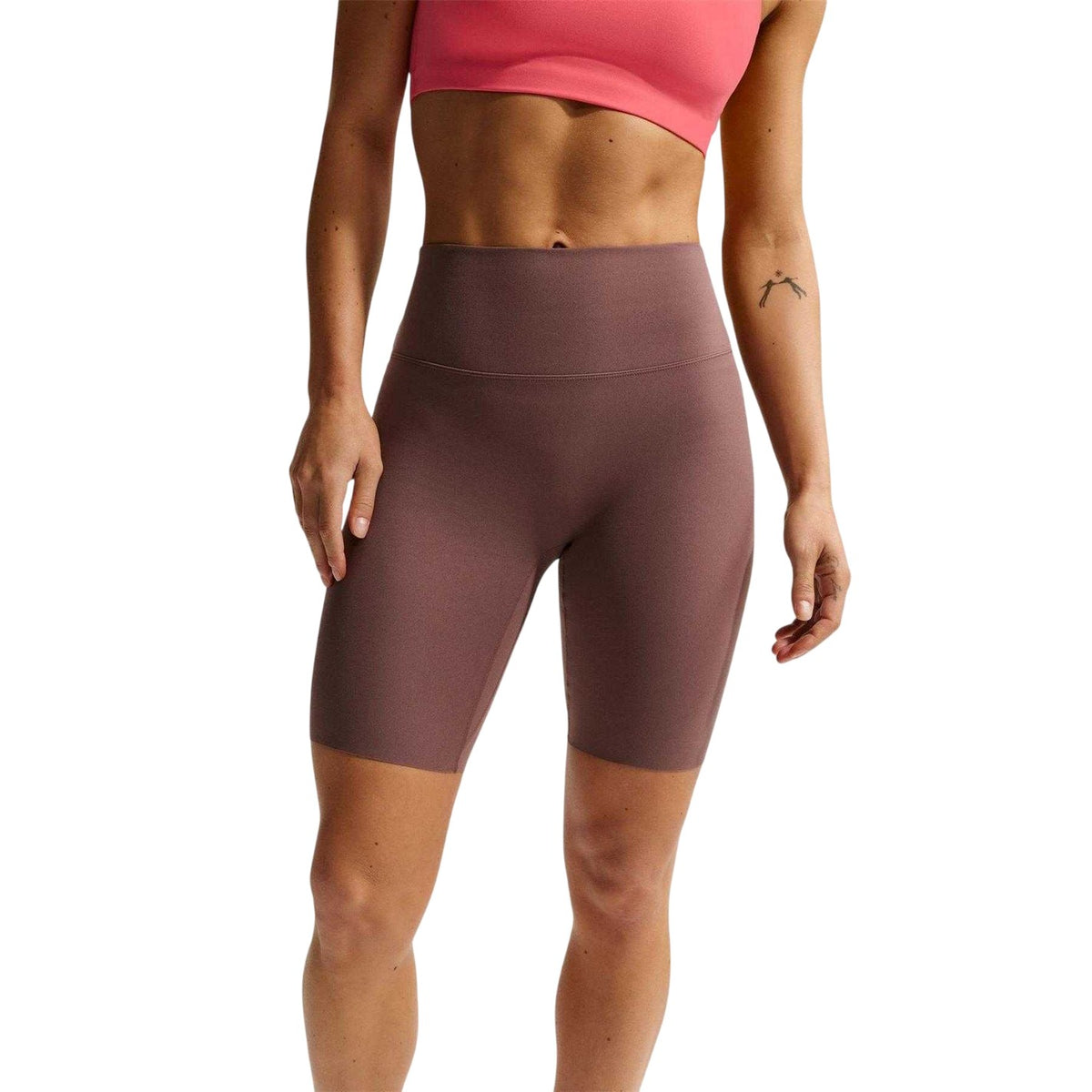 Tattoo-White - Pack Shot - Nike Womens-Ladies Performance High Rise Shorts