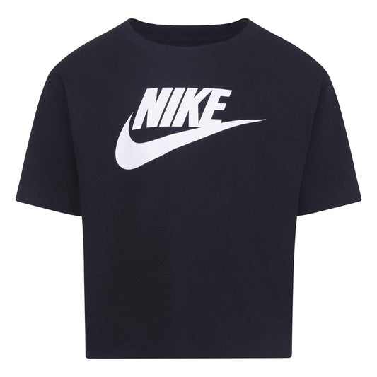 Black - Front - Nike Childrens-Kids Club Boxy T-Shirt