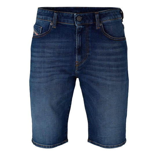Blue Denim - Front - Diesel Mens Denim Slim Shorts