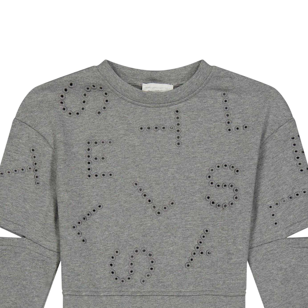 Grey - Side - Stella McCartney Childrens-Kids Crew Neck Sweatshirt