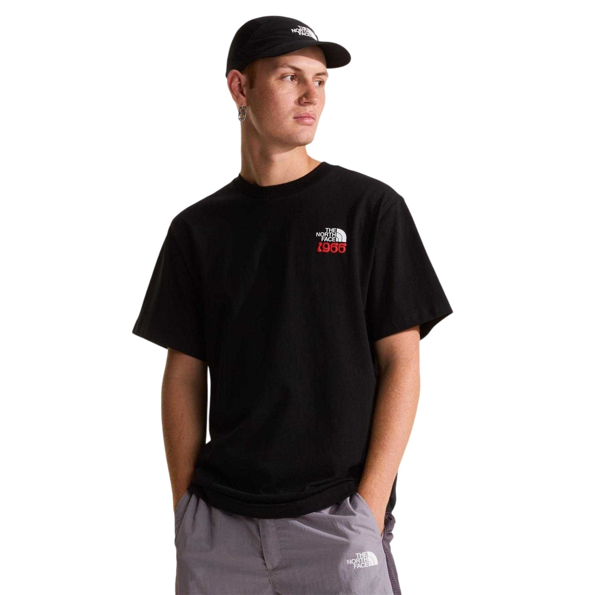 Black - Side - The North Face Mens 1966 Graphic Crew Neck T-Shirt