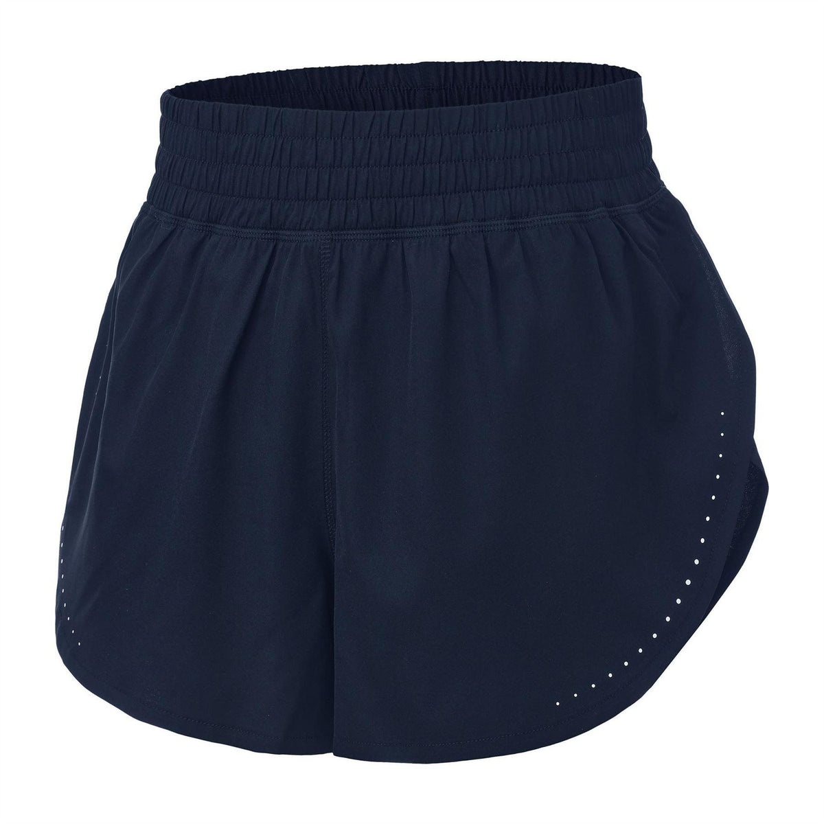 Blue - Side - LA Gear Womens-Ladies Essential 2 in 1 High Waist Running Shorts