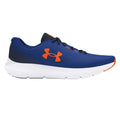 Blue - Back - Under Armour Childrens-Kids Pre-School Rogue 4 Running Trainers