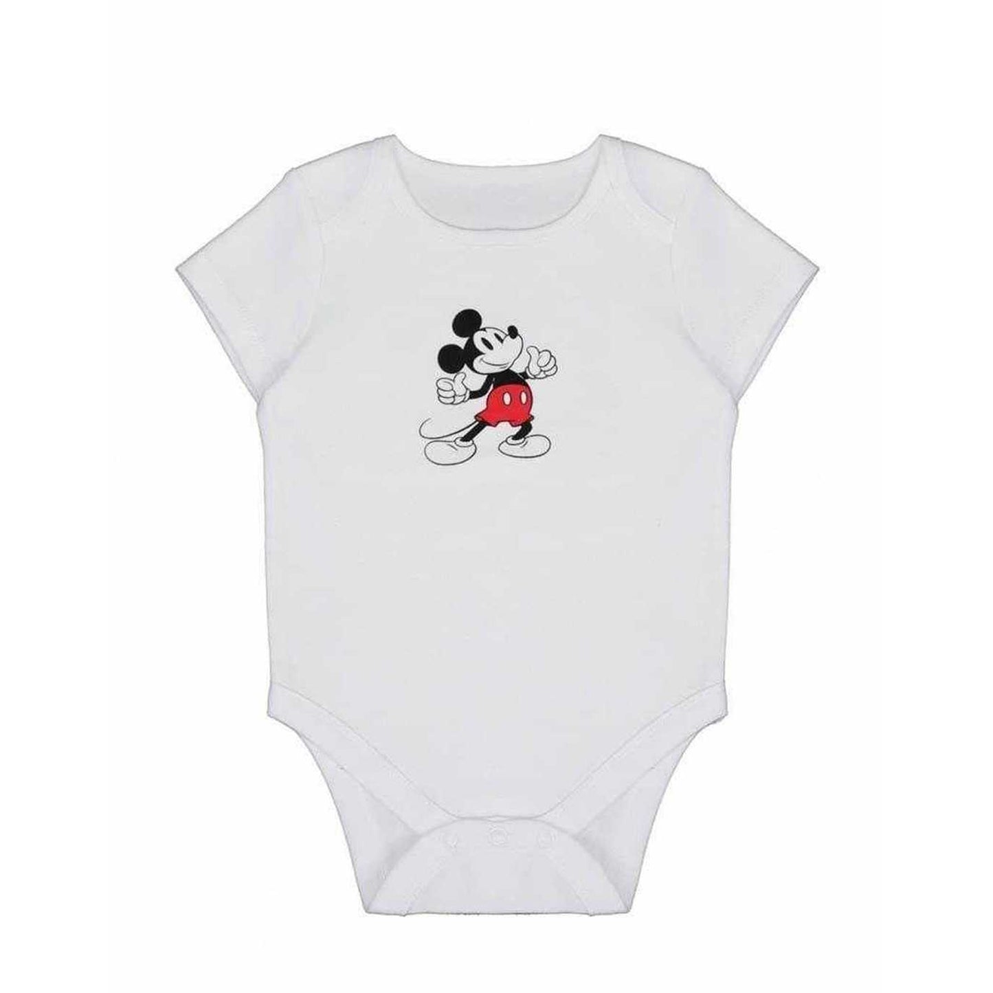 Blue-Grey-White - Pack Shot - Disney Baby Mickey Mouse Cotton Bodysuit (Pack of 5)