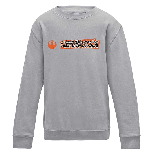 Grey - Front - Star Wars Childrens-Kids Chewbacca Sweatshirt