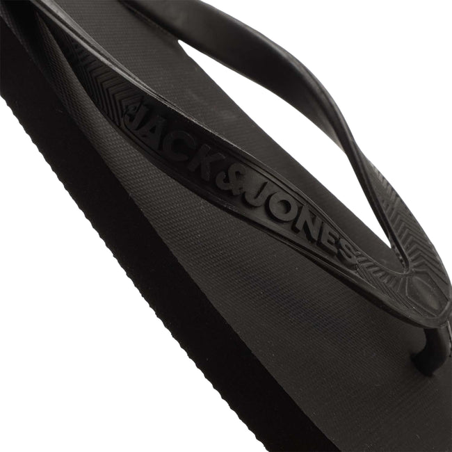 Black-Dark Grey - Pack Shot - Jack And Jones Mens Basic EVA Flip Flops