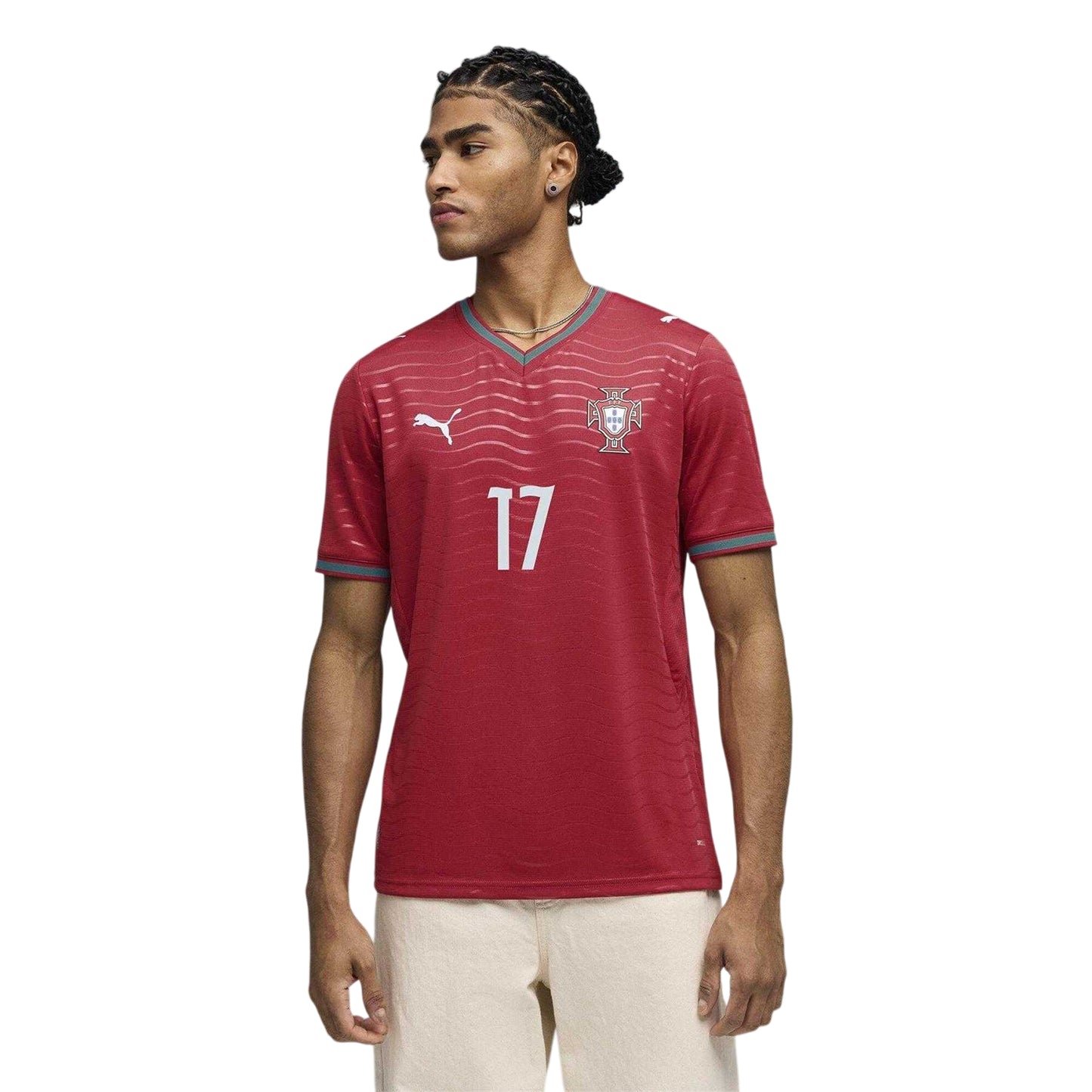 Red - Lifestyle - Puma Mens Rafael Leao 2026 Portugal Home Shirt
