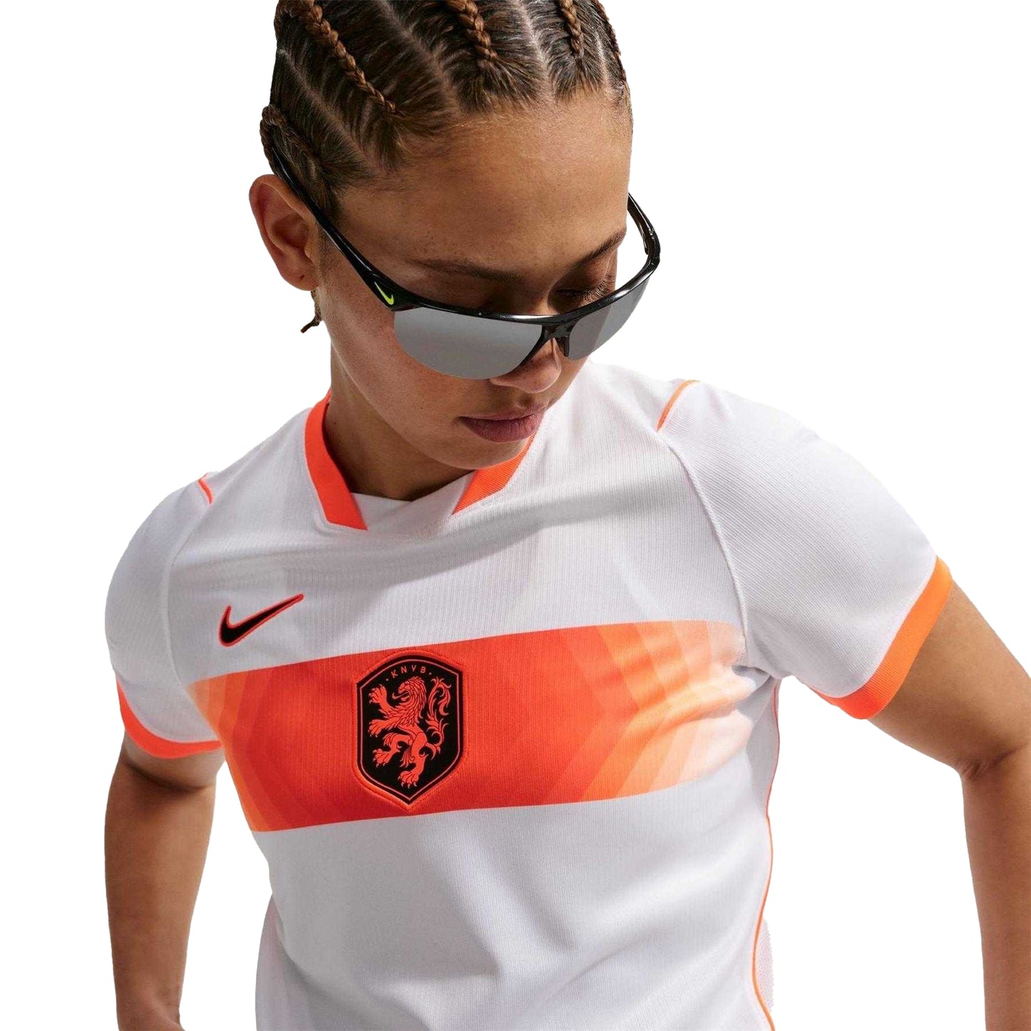 White-Red - Pack Shot - Nike Womens-Ladies 2026 Netherlands FC Away Shirt