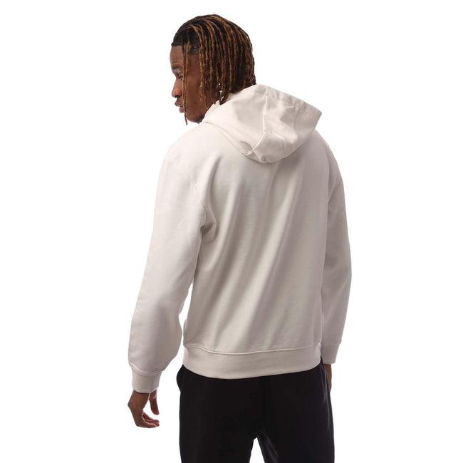 White - Back - Hugo Mens Dapo Logo Hoodie
