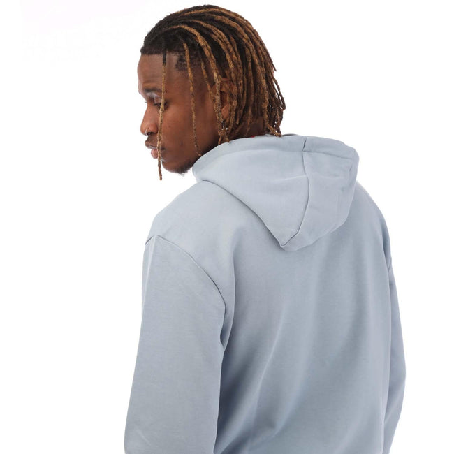 Blue - Back - Hugo Mens Dapo Logo Hoodie