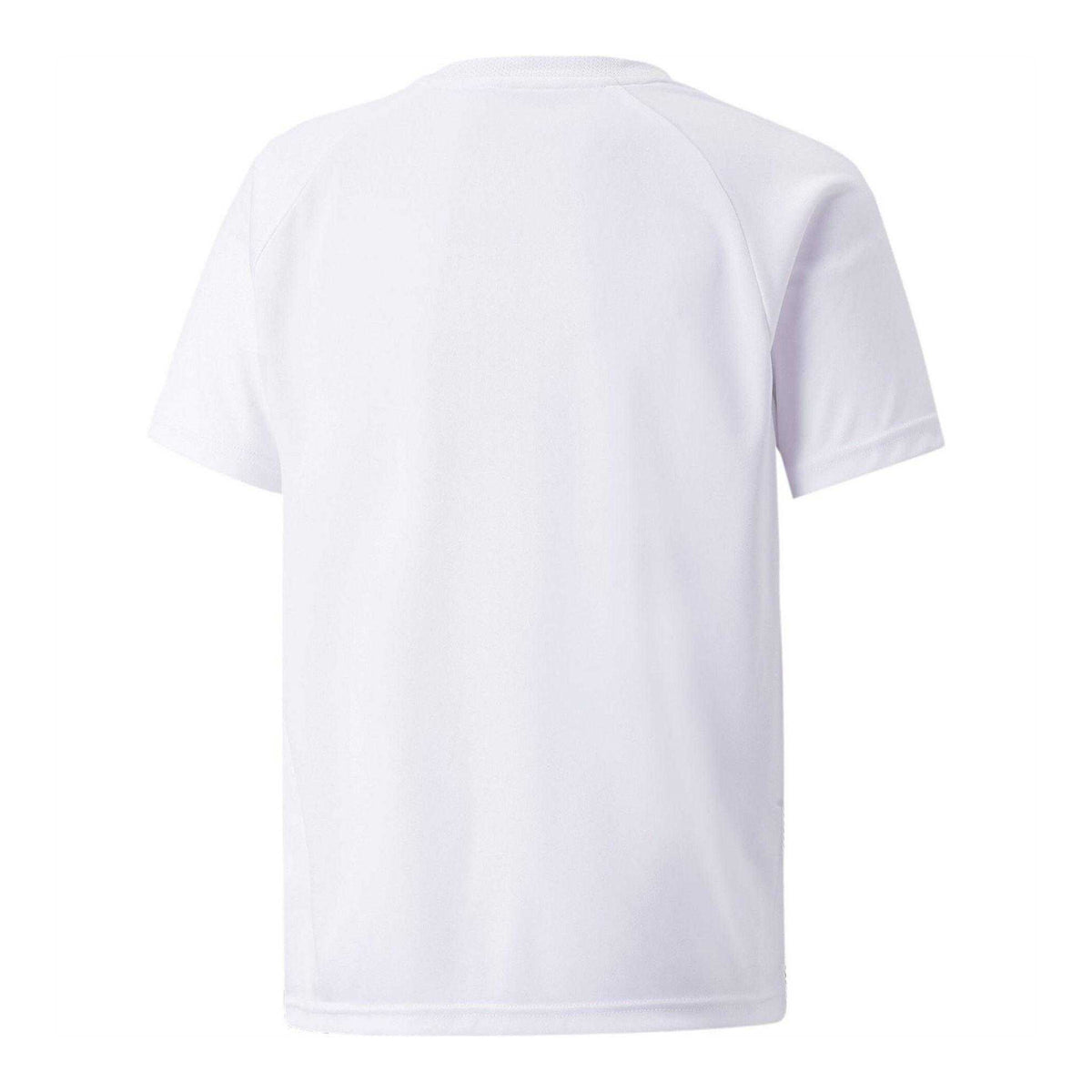 White-Black - Back - Puma Childrens-Kids Team Liga Striped Stripes Athletic T-Shirt