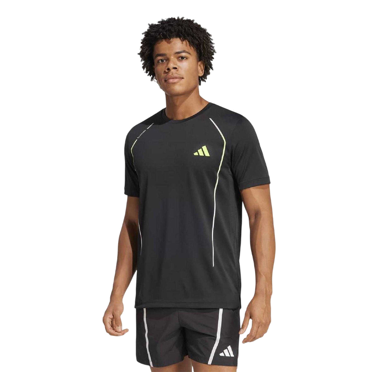 Black - Side - Adidas Mens Tech T-Shirt