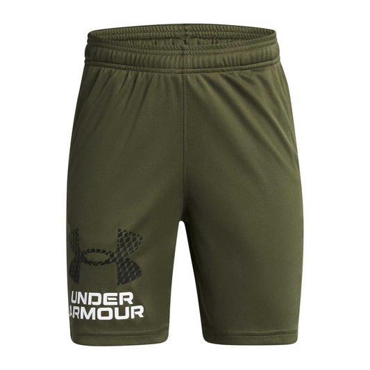 Green - Front - Under Armour Childrens-Kids Tech Elasticated Waist Shorts