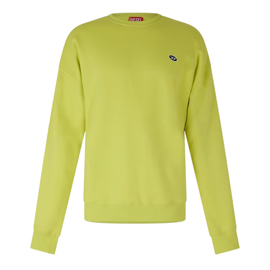 Limeade Yellow - Front - Diesel Mens Rob Doval Sweatshirt