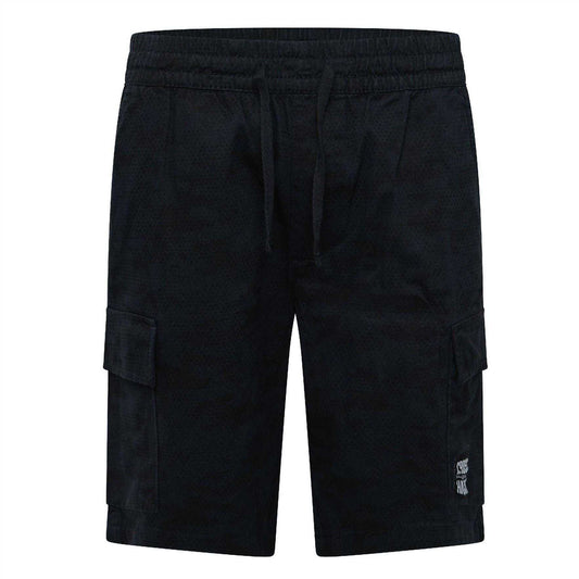 Navy - Front - Crosshatch Mens Janscore All-Over Print Cargo Shorts