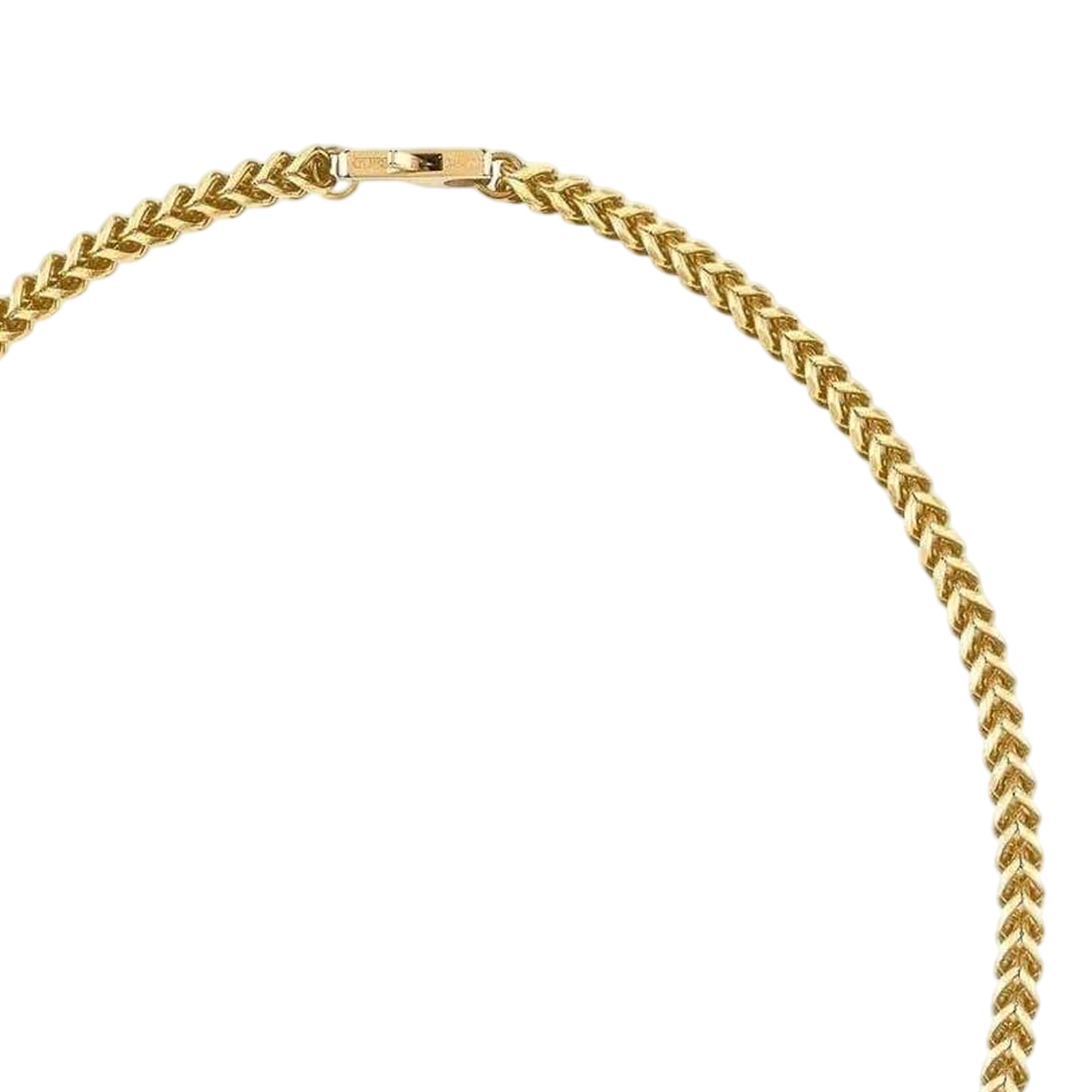 Gold - Back - Guess Foxtail Stainless Steel Necklace