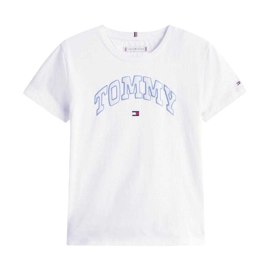 White - Front - Tommy Hilfiger Childrens-Kids T-Shirt
