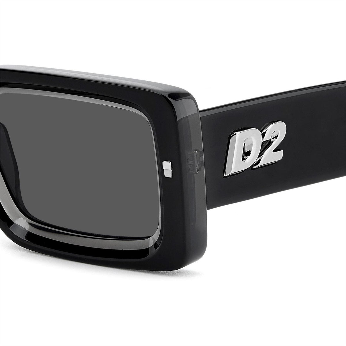 Black-Grey - Pack Shot - DSquared2 Mens Rectangular Sunglasses