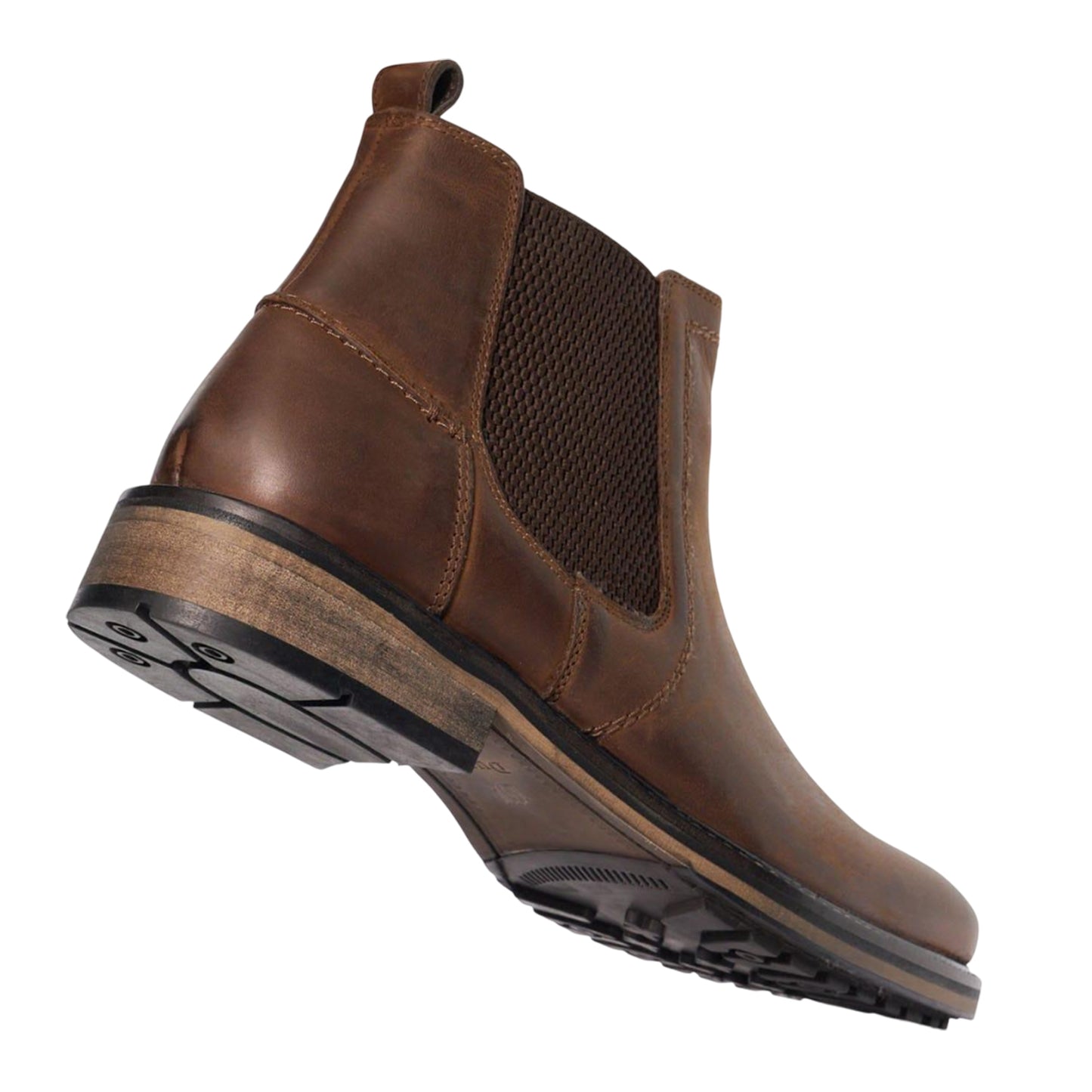 Brown - Pack Shot - Dune London Mens Chorleys Leather Chelsea Boots