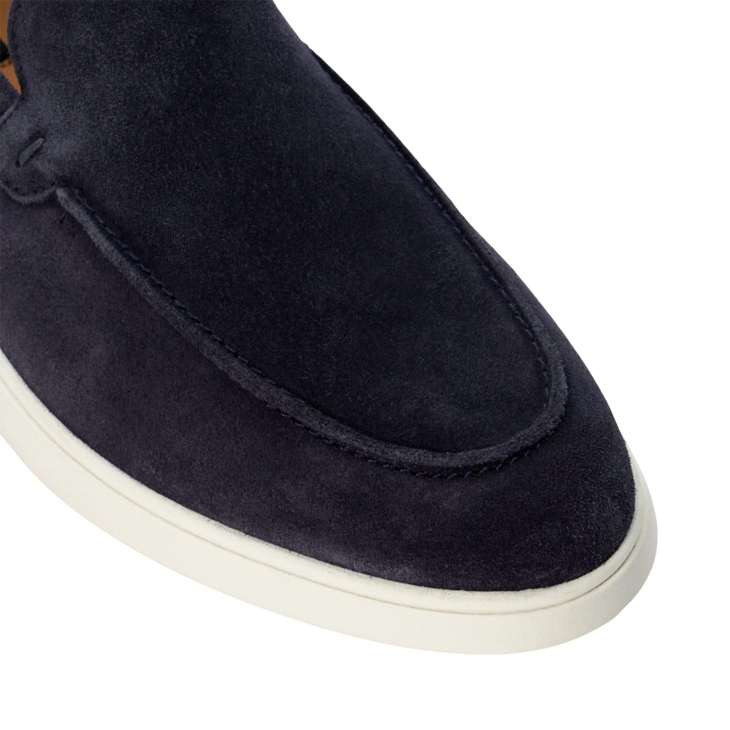 Navy - Pack Shot - Dune London Mens Bentonn Suede Loafers