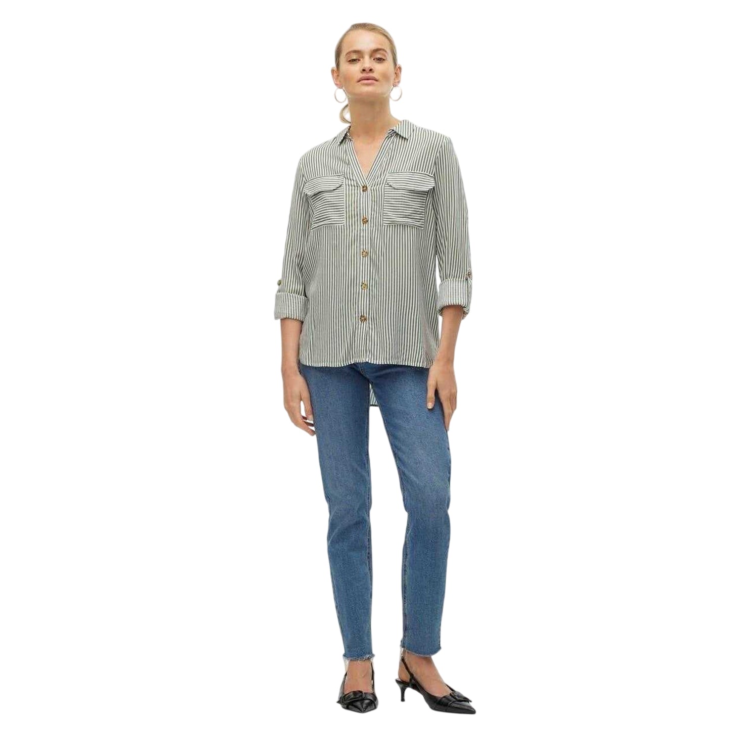 Laurel Wreath - Side - Vero Moda Womens-Ladies Regular Long-Sleeved Shirt