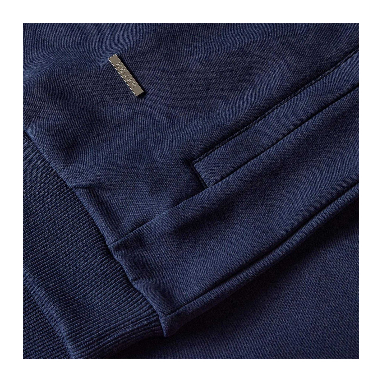 Navy - Side - Belier Mens Premium Jersey Hoodie