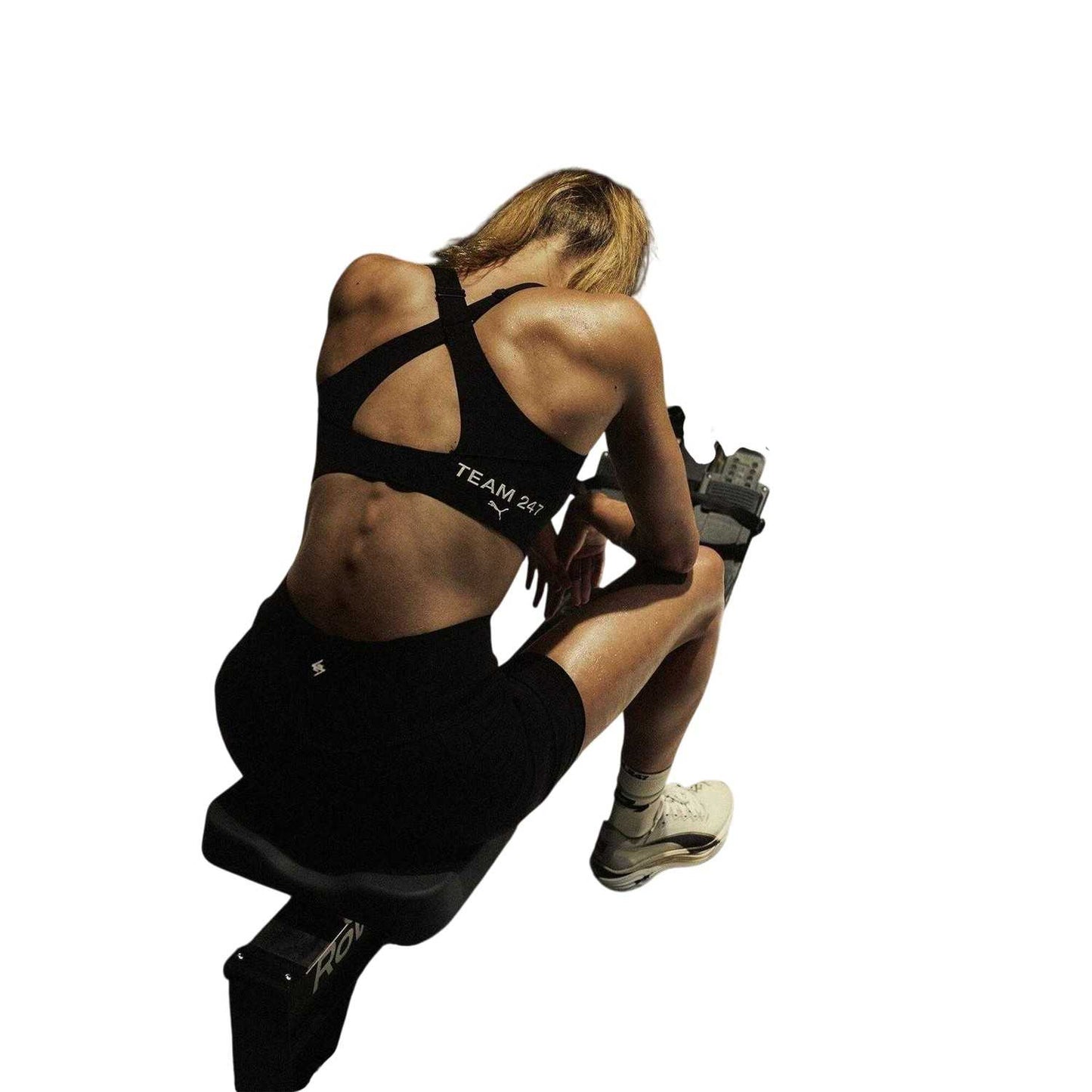 Puma Black - Side - Represent Womens-Ladies 247 Puma Zipped Sports Bra
