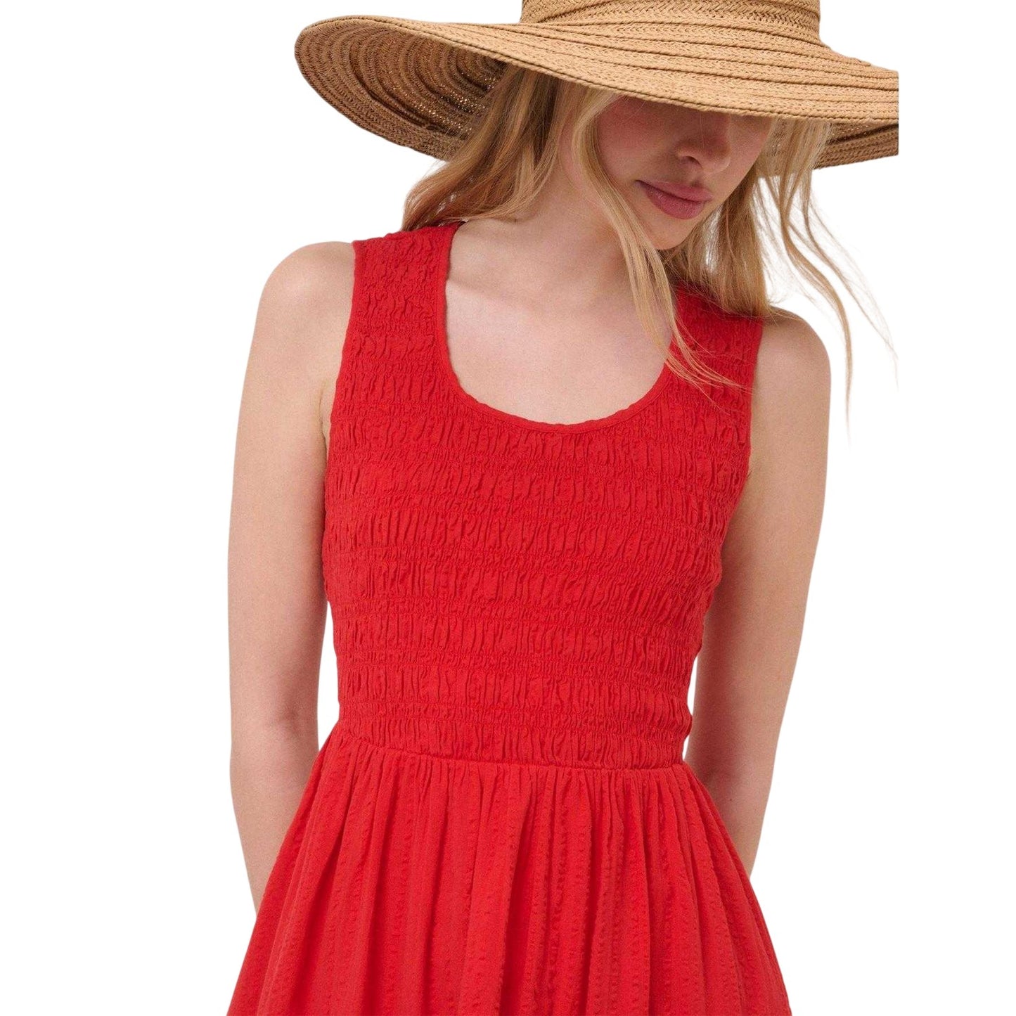 Red - Lifestyle - Nobody´s Child Womens-Ladies Shirred Sleeveless Maxi Dress