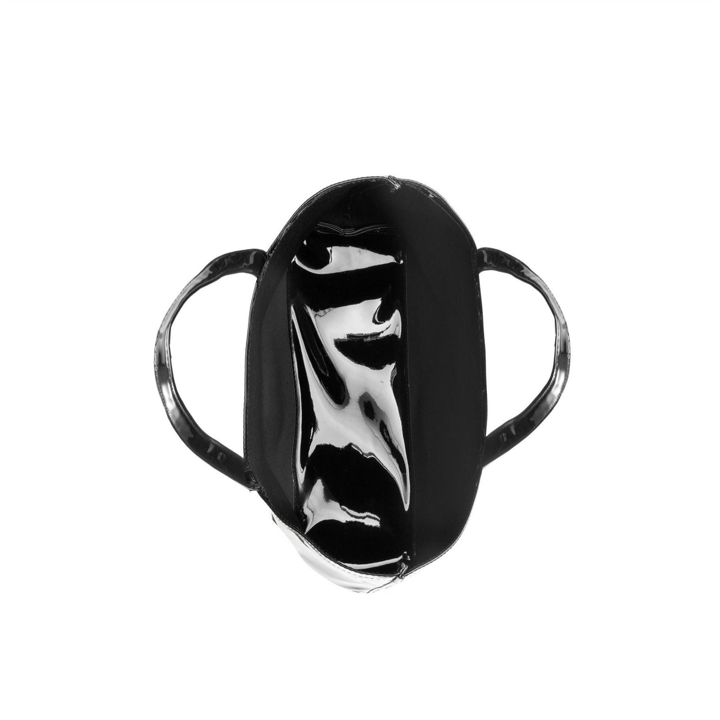 Black - Pack Shot - Jack Wills Patent Polyurethane Tote Bag