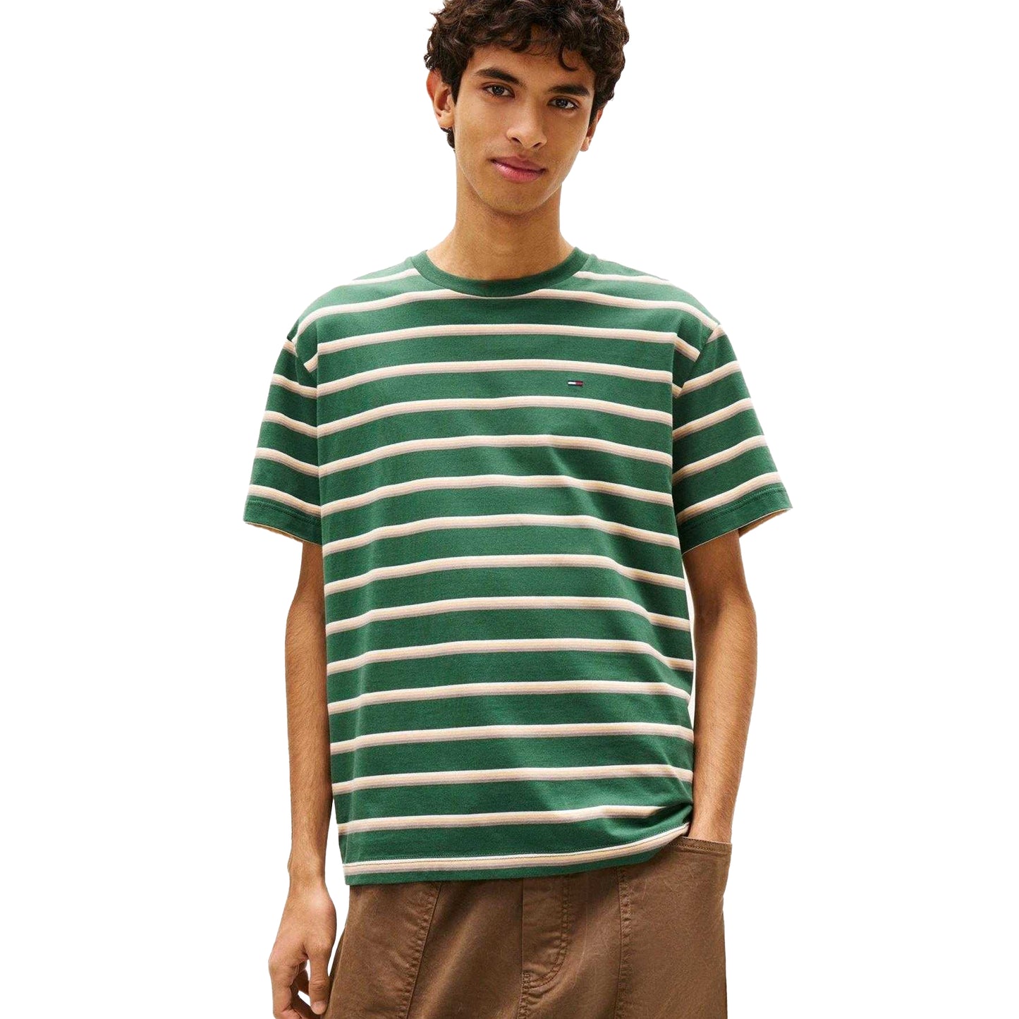 Pine - Lifestyle - Tommy Jeans Mens Striped T-Shirt