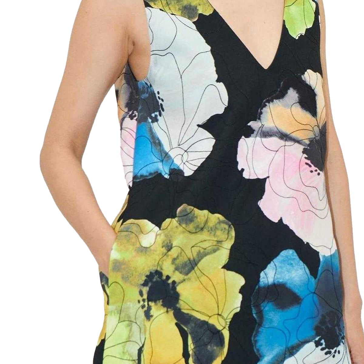 Multicoloured - Side - Stine Goya Womens-Ladies Floral Sleeveless Mini Dress