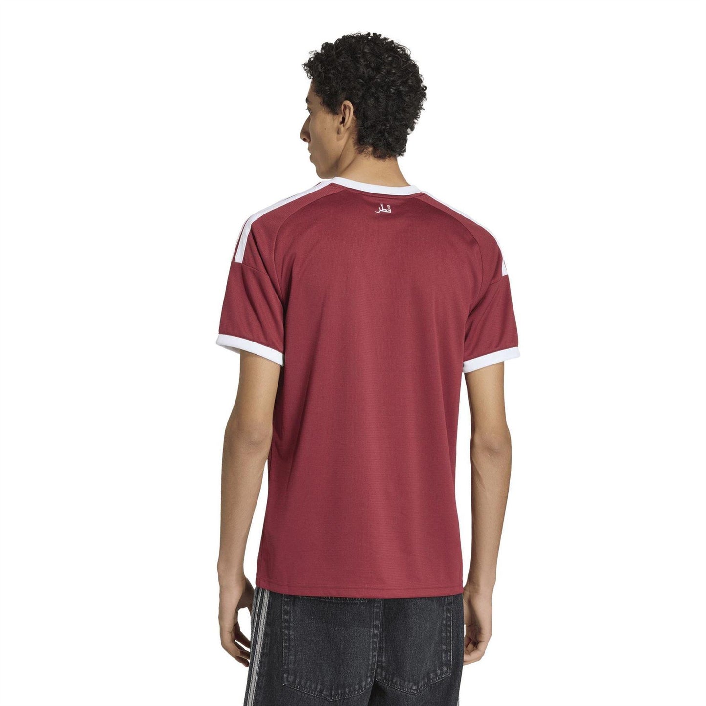 Maroon-White - Pack Shot - Adidas Mens 2026 Qatar FA Home Jersey