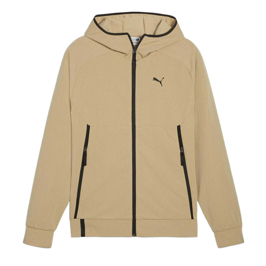Tan - Front - Puma Mens Technical Track Jacket
