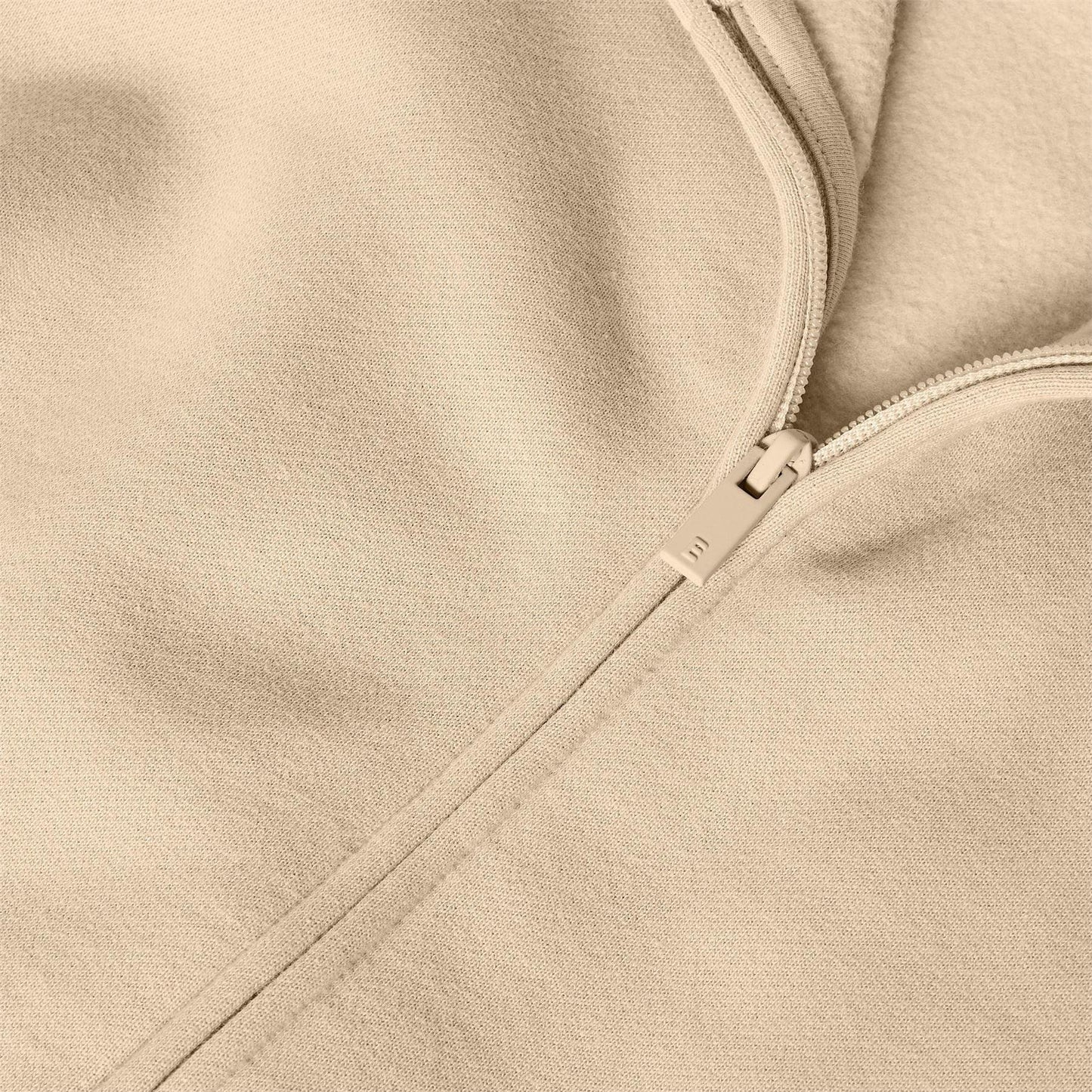 Sand - Side - Fear Of God Essentials Womens-Ladies Full Zip Fleece Jacket