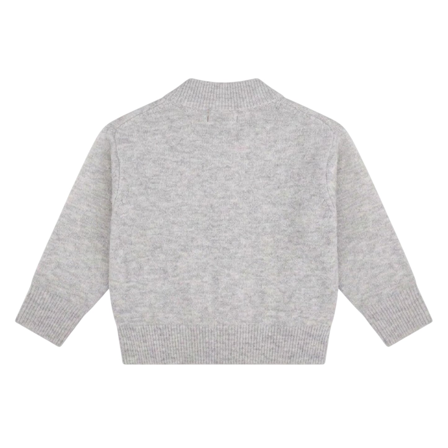 Grey Marl - Back - Couture Club Childrens-Kids Embroidered Logo Cardigan