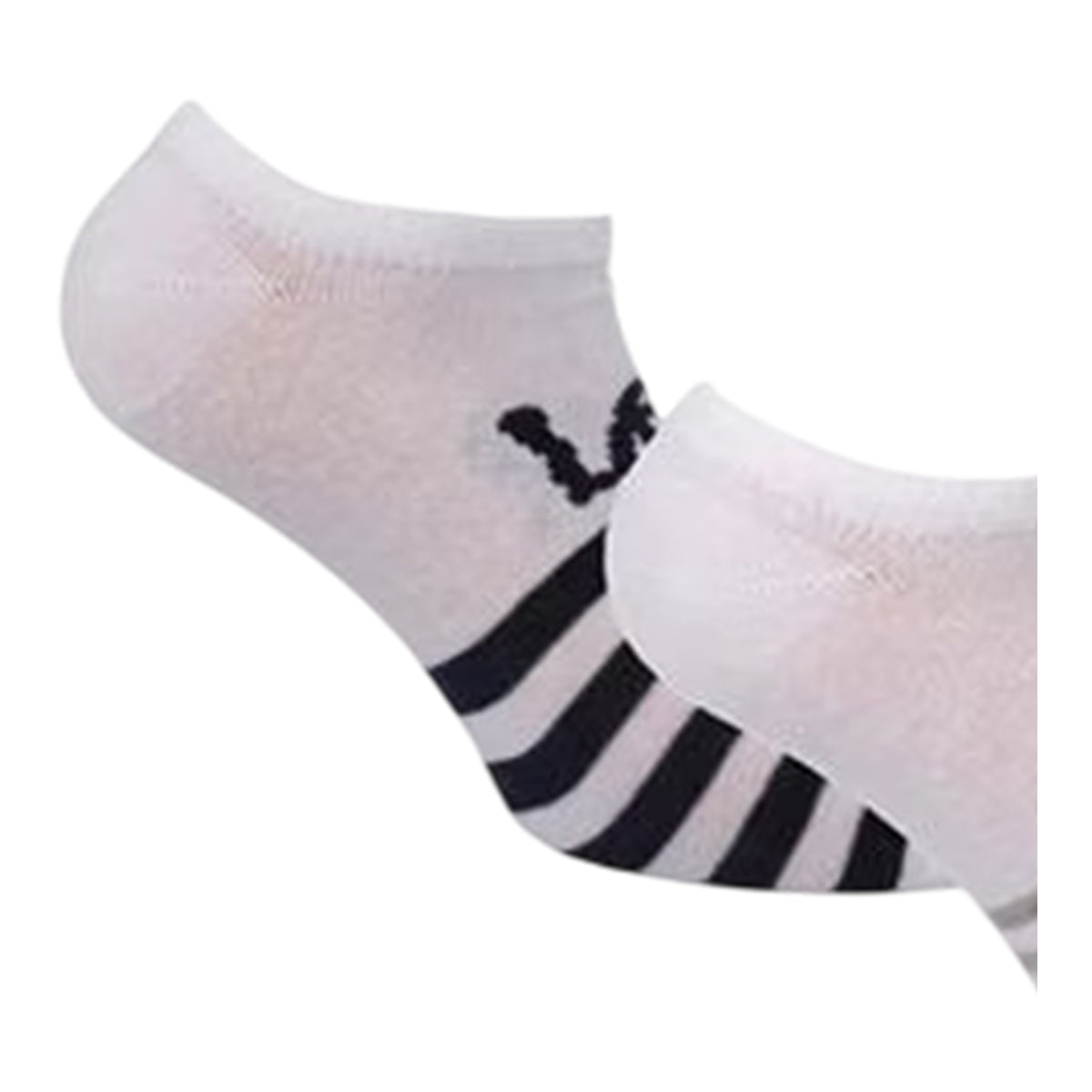White - Side - Lee Womens-Ladies Striped Liner Socks (Pack of 3)