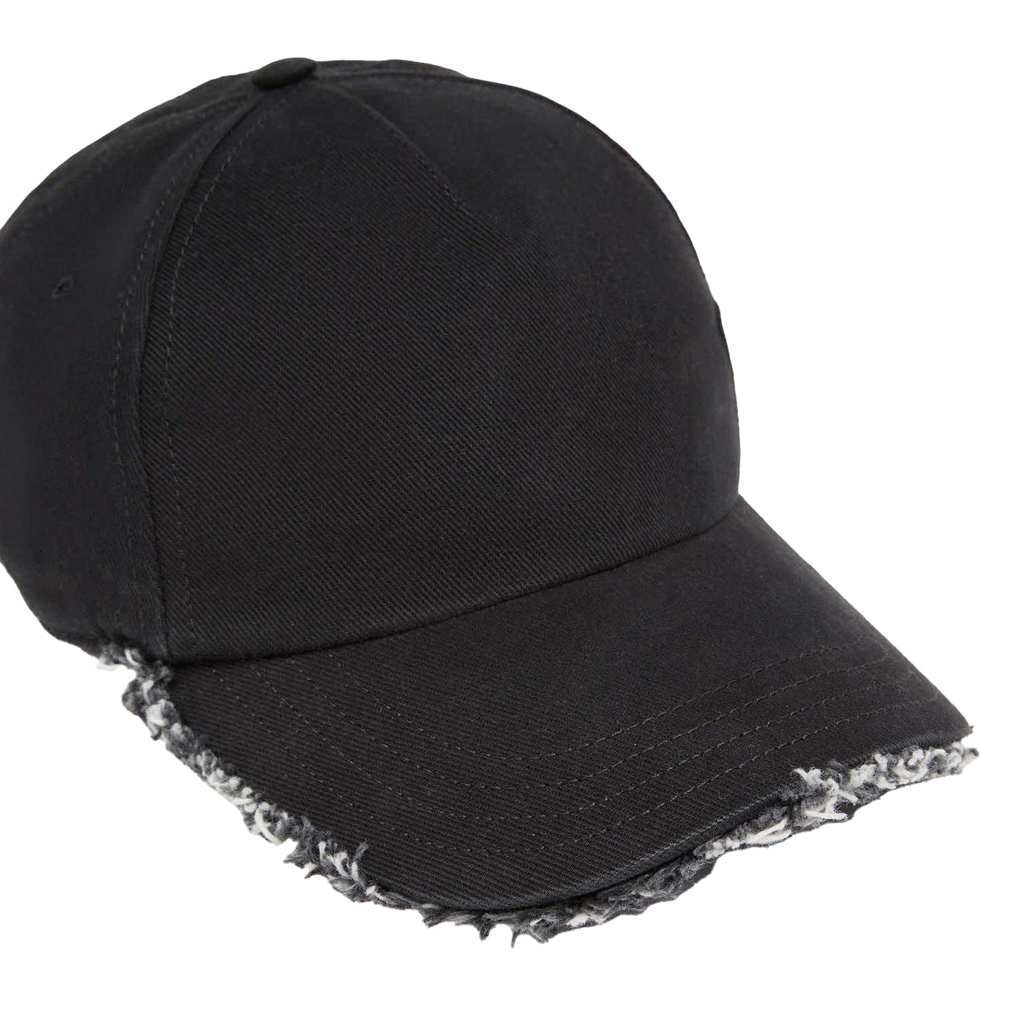 Black - Side - Diesel C-Obik Frayed Edge Baseball Cap