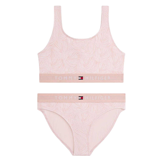 Palm Pink - Front - Tommy Hilfiger Girls Bikini Set