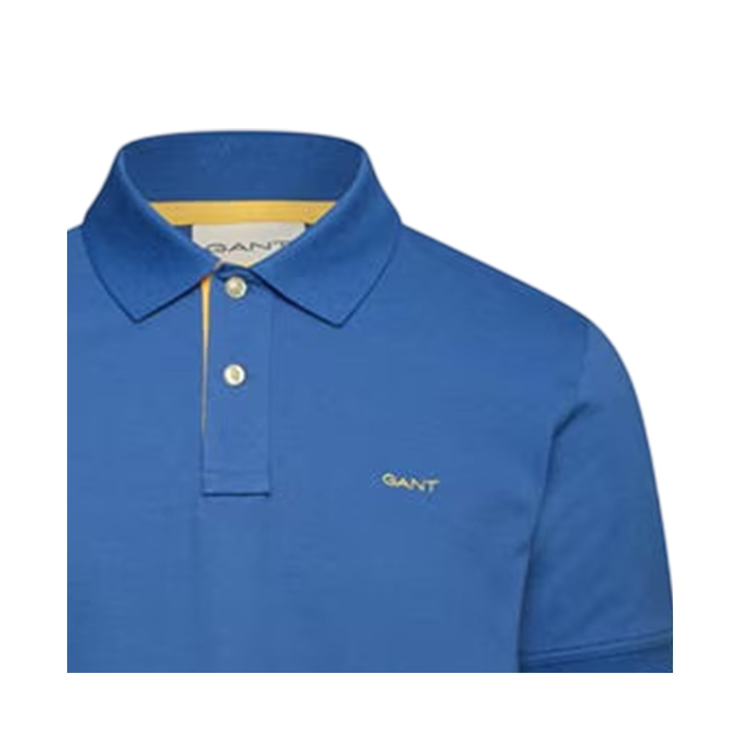 Blue - Side - Gant Mens Contrast Logo Polo Shirt