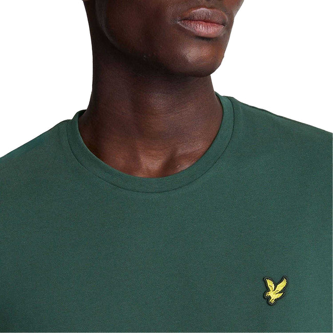 Teal - Side - Lyle & Scott Mens Pique T-Shirt