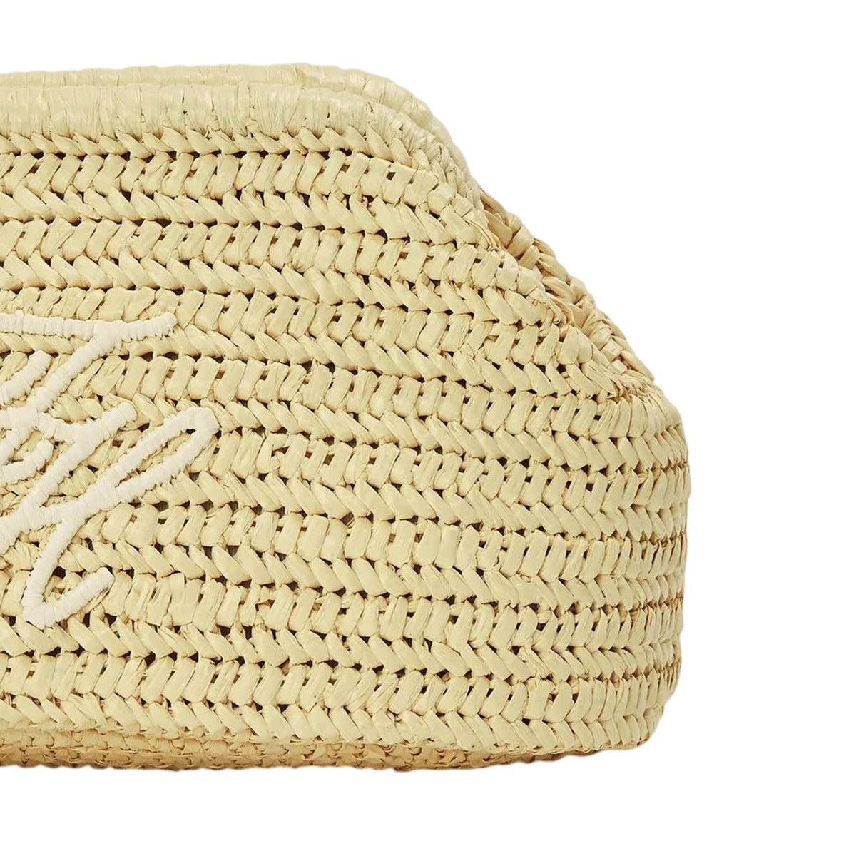 Natural - Back - Tommy Hilfiger Raffia Clutch Bag
