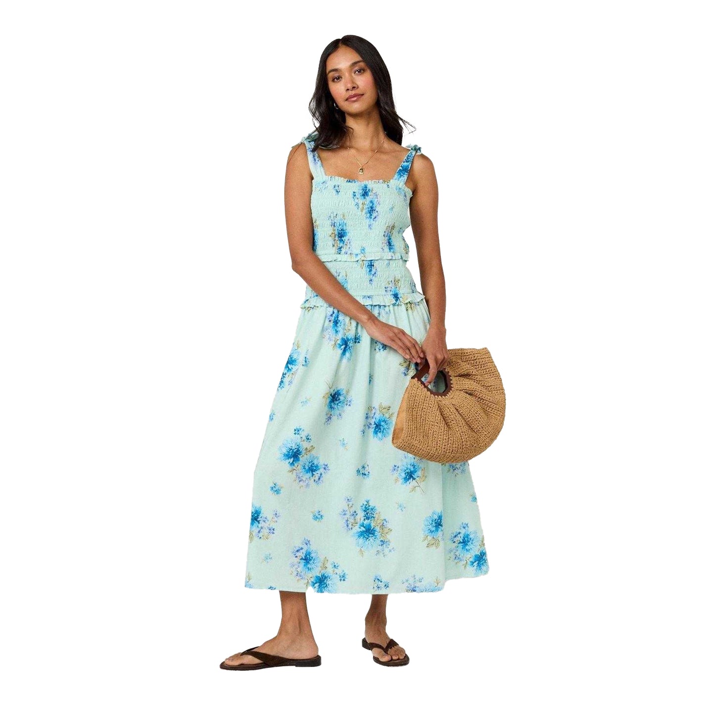 Blue - Pack Shot - Nobody´s Child Womens-Ladies Andrea Floral Midi Dress