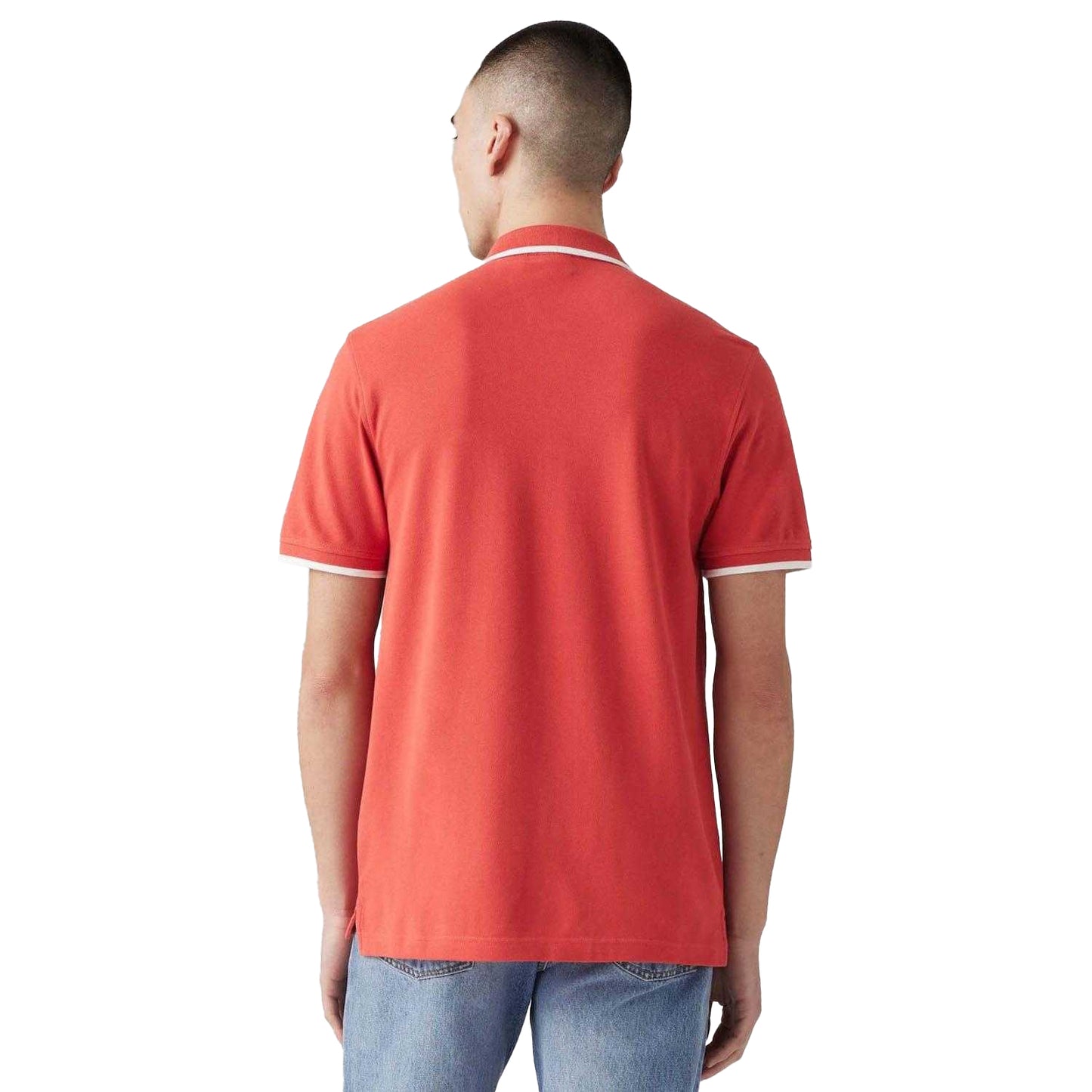 Red - Back - Levis Mens Housemark Polo Shirt
