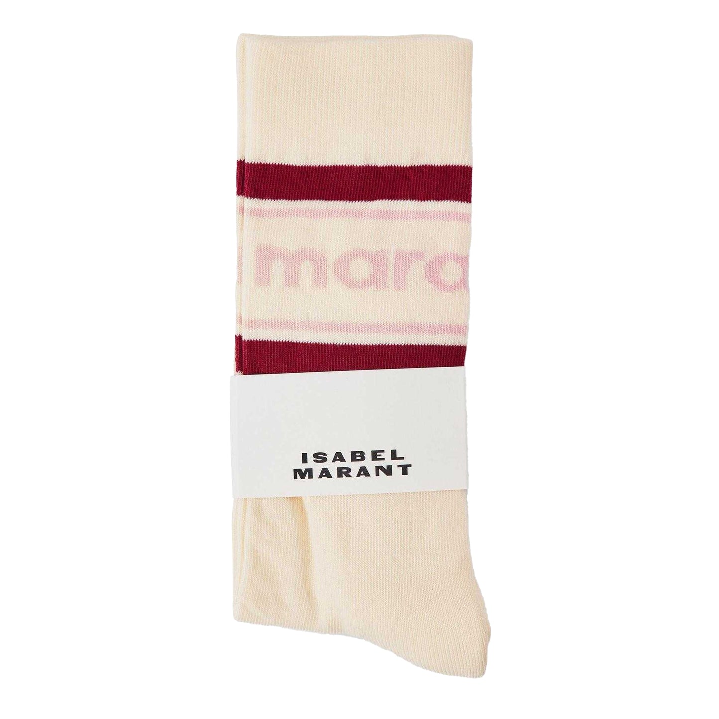 White-Red - Side - Isabel Marant Womens-Ladies Dona Trainer Socks