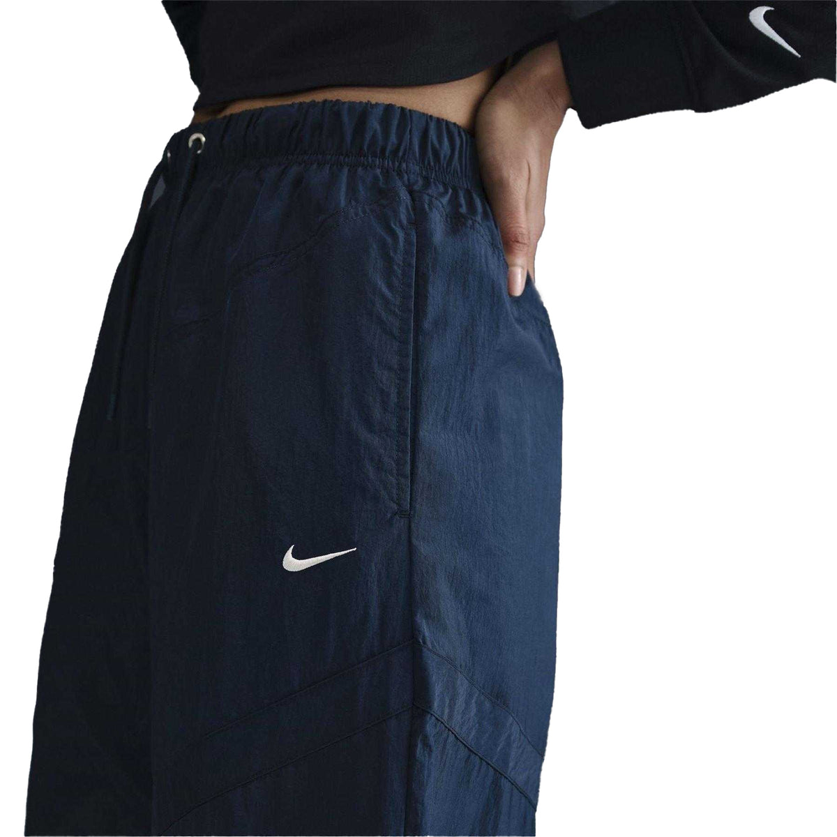 Navy Blue - Lifestyle - Nike Womens-Ladies Street Relaxed Fit Tracksuit Bottoms