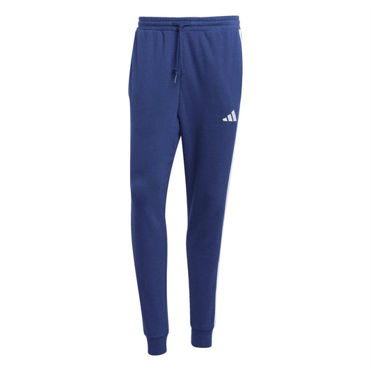 Dark Blue-White - Front - Adidas Mens 3S Joggers
